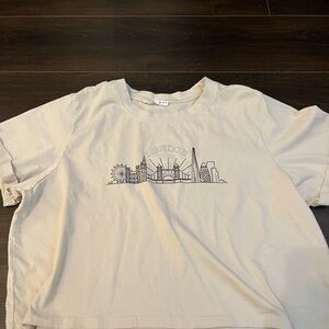 T.J.Maxx Cream London Graphic Tee